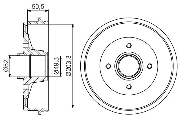 BOSCH Fékdob 0986477170_BOSCH