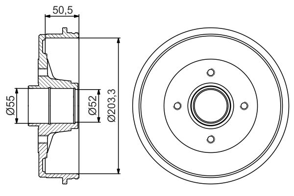 BOSCH Fékdob 0986477172_BOSCH