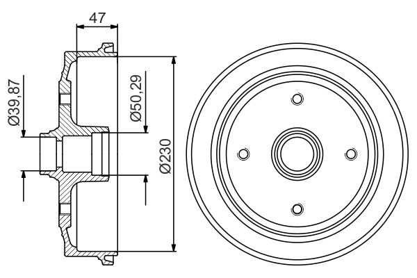 BOSCH Fékdob 0986477176_BOSCH