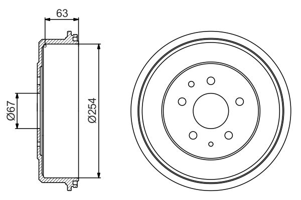 BOSCH Fékdob 0986477183_BOSCH