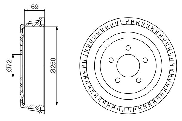 BOSCH Fékdob 0986477185_BOSCH