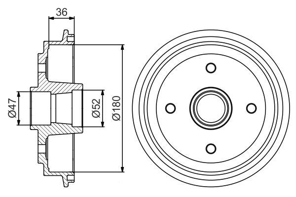 BOSCH Fékdob 0986477187_BOSCH