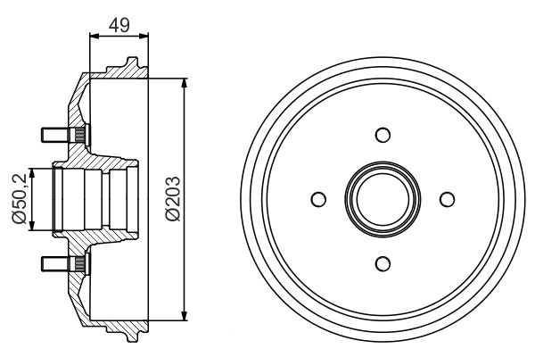 BOSCH Fékdob 0986477190_BOSCH