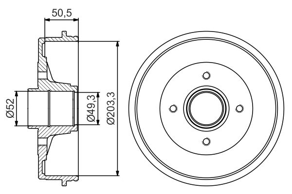 BOSCH Fékdob 0986477196_BOSCH