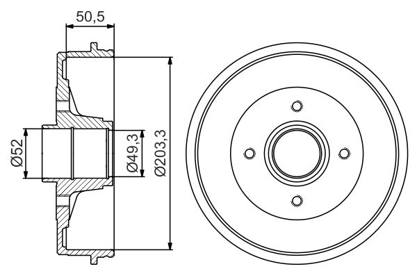 BOSCH Fékdob 0986477197_BOSCH