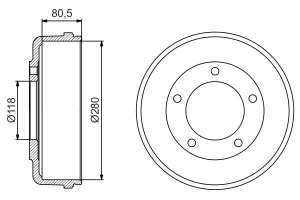 BOSCH Fékdob 0986477203_BOSCH