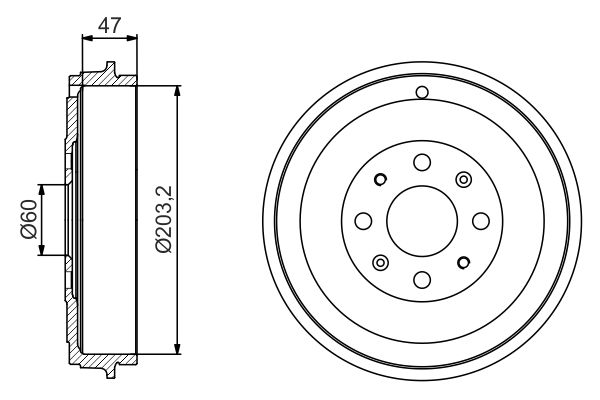 BOSCH Fékdob 0986477207_BOSCH