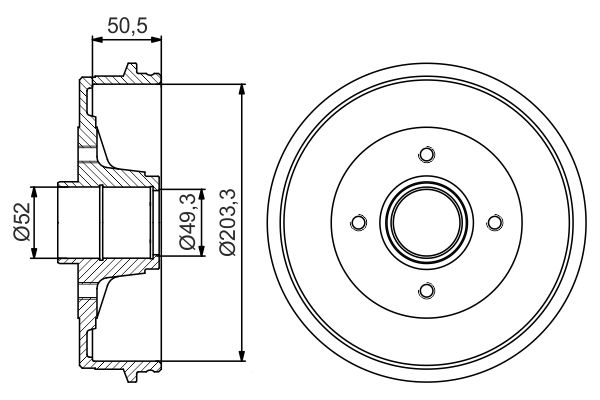 BOSCH Fékdob 0986477211_BOSCH