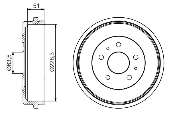 BOSCH Fékdob 0986477219_BOSCH