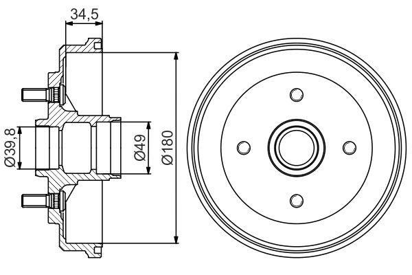 BOSCH Fékdob 0986477239_BOSCH