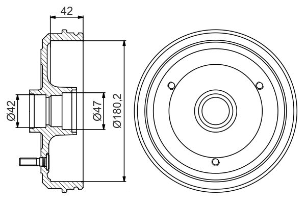 BOSCH Fékdob 0986477243_BOSCH