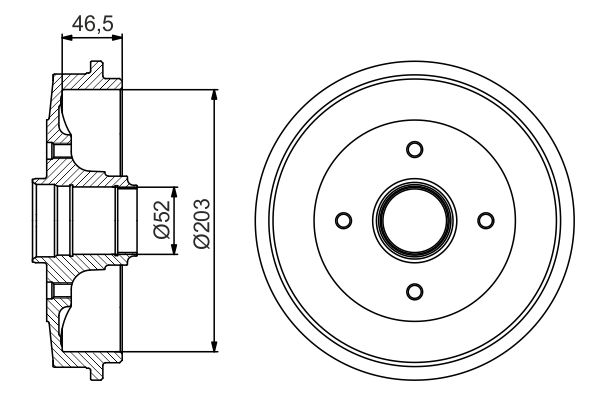 BOSCH Fékdob 0986477253_BOSCH