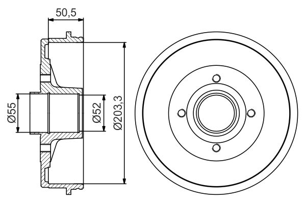 BOSCH Fékdob 0986477254_BOSCH