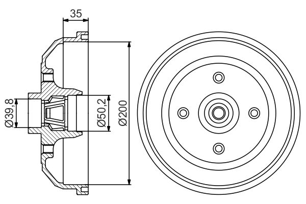 BOSCH Fékdob 0986477256_BOSCH