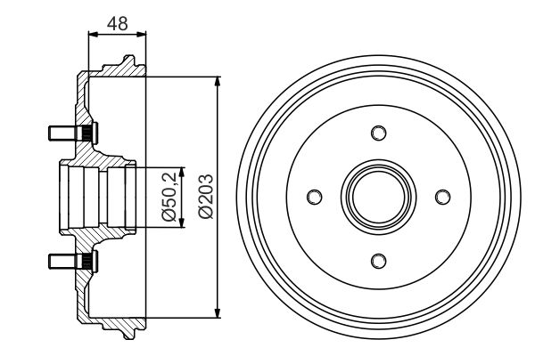 BOSCH Fékdob 0986477258_BOSCH