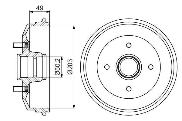 BOSCH Fékdob 0986477259_BOSCH