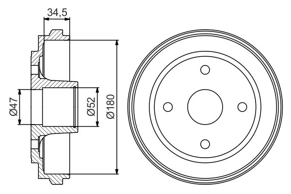 BOSCH Fékdob 0986477263_BOSCH