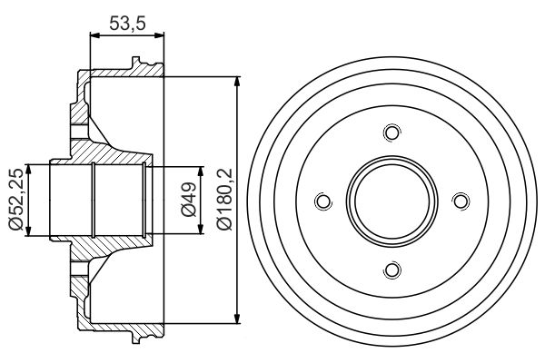 BOSCH Fékdob 0986477270_BOSCH