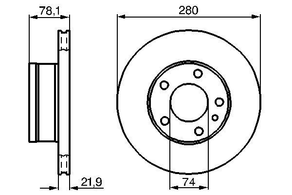 BOSCH Első féktárcsa 0986478041_BOSCH