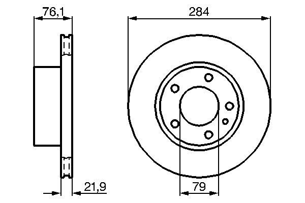 BOSCH Első féktárcsa 0986478043_BOSCH