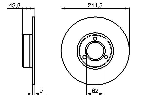 BOSCH Első féktárcsa 0986478052_BOSCH