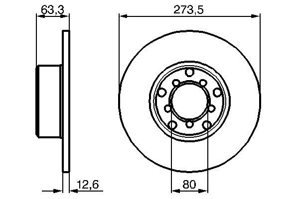 BOSCH Első féktárcsa 0986478057_BOSCH