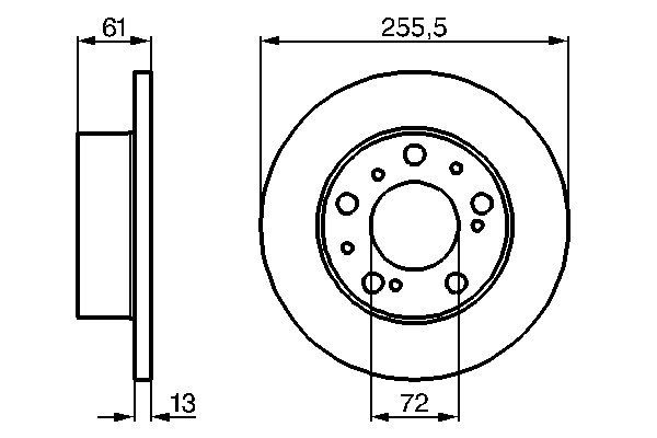 BOSCH Első féktárcsa 0986478067_BOSCH