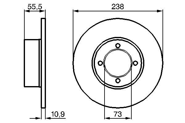 BOSCH Első féktárcsa 0986478079_BOSCH