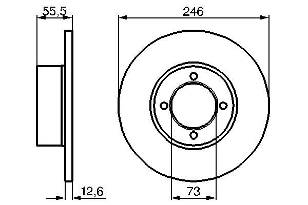 BOSCH Első féktárcsa 0986478082_BOSCH