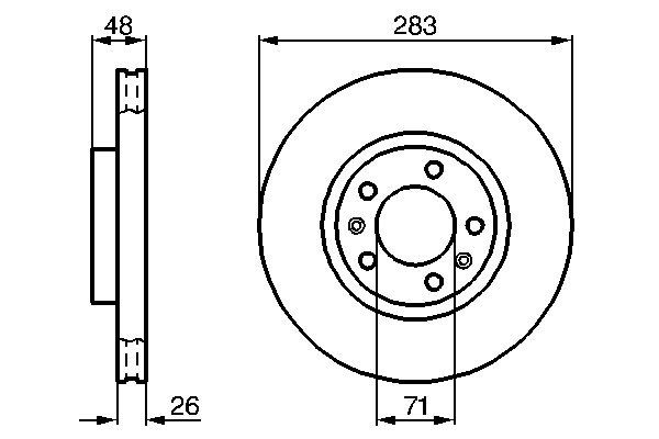 BOSCH Első féktárcsa 0986478125_BOSCH