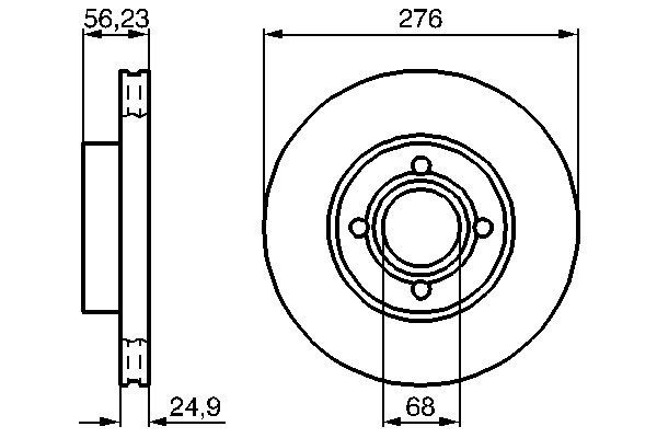 BOSCH Első féktárcsa 0986478137_BOSCH