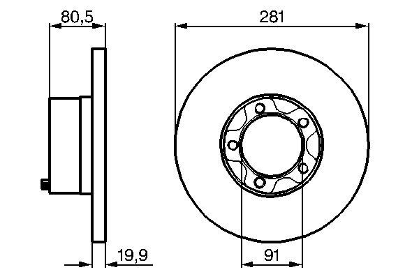 BOSCH Első féktárcsa 0986478138_BOSCH