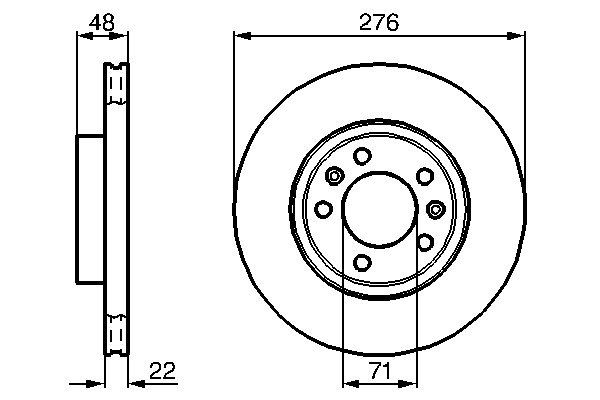 BOSCH Első féktárcsa 0986478140_BOSCH