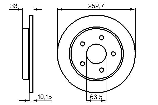 BOSCH Hátsó féktárcsa 0986478196_BOSCH