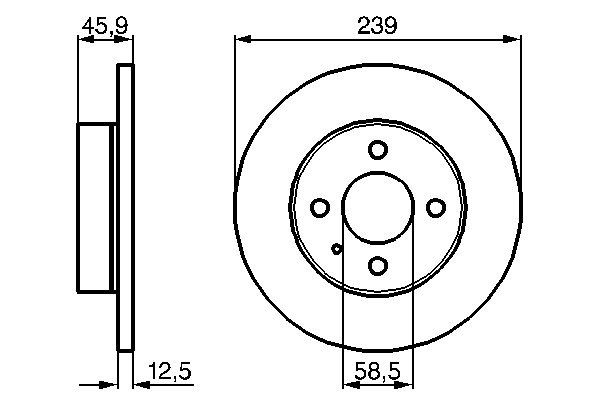 BOSCH Első féktárcsa 0986478212_BOSCH