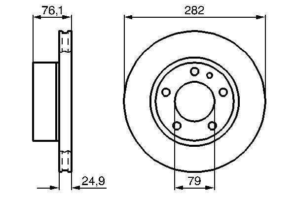 BOSCH Első féktárcsa 0986478217_BOSCH