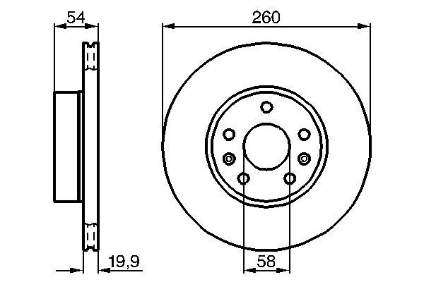 BOSCH Első féktárcsa 0986478218_BOSCH