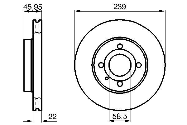 BOSCH Első féktárcsa 0986478228_BOSCH