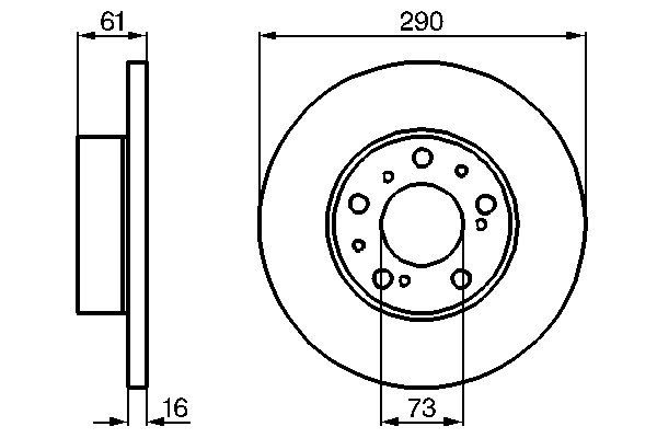 BOSCH Első féktárcsa 0986478234_BOSCH