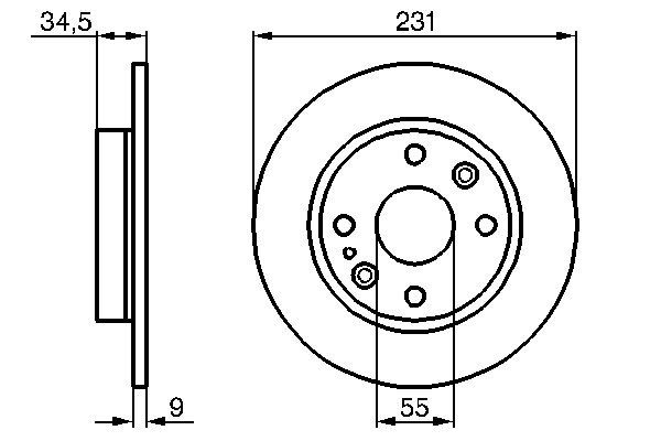 BOSCH Hátsó féktárcsa 0986478242_BOSCH