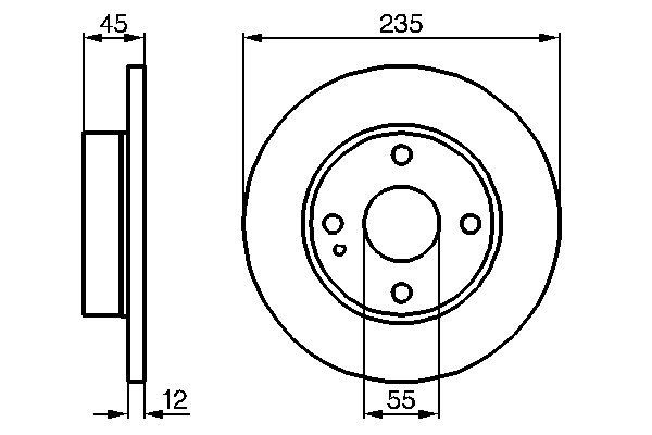 BOSCH Első féktárcsa 0986478252_BOSCH