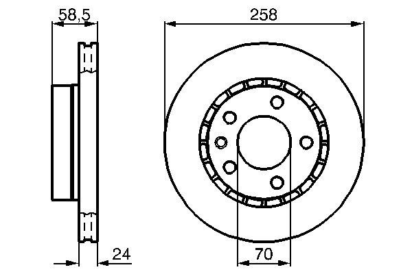 BOSCH Első féktárcsa 0986478265_BOSCH