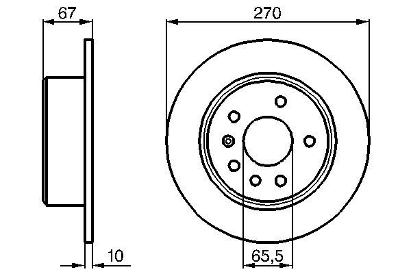 BOSCH Hátsó féktárcsa 0986478267_BOSCH