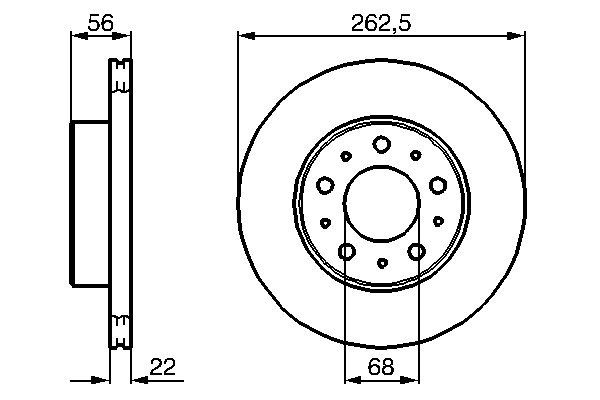 BOSCH Első féktárcsa 0986478283_BOSCH