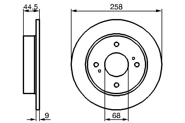 BOSCH Hátsó féktárcsa 0986478284_BOSCH