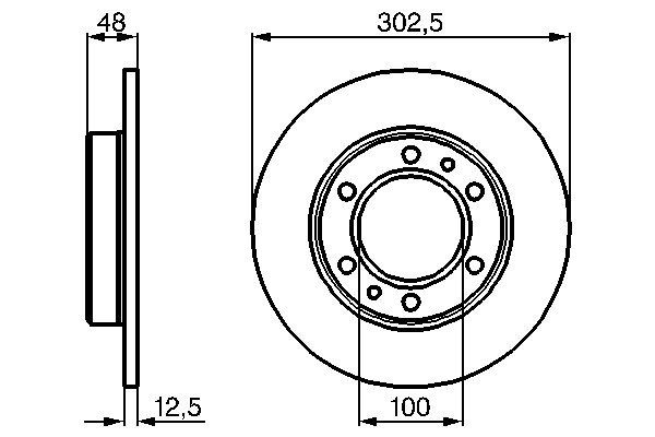 BOSCH Első féktárcsa 0986478304_BOSCH