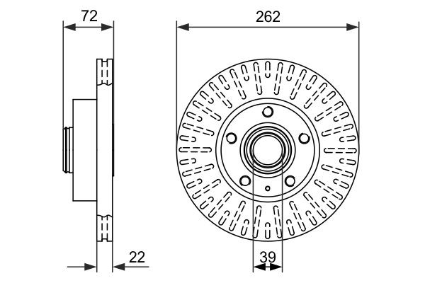 BOSCH Első féktárcsa 0986478307_BOSCH