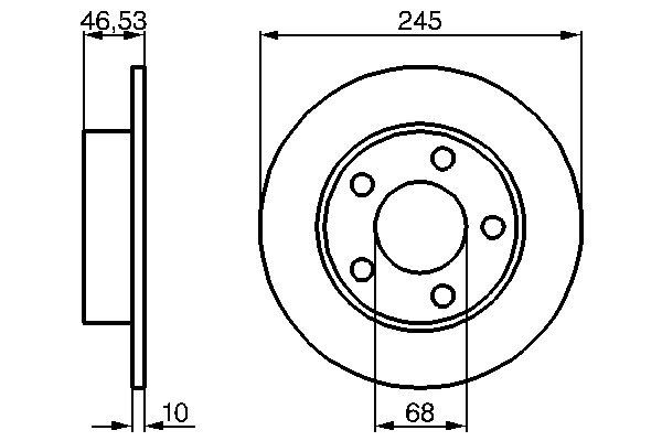 BOSCH Hátsó féktárcsa 0986478315_BOSCH