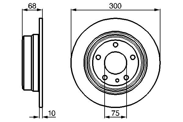 BOSCH Hátsó féktárcsa 0986478323_BOSCH