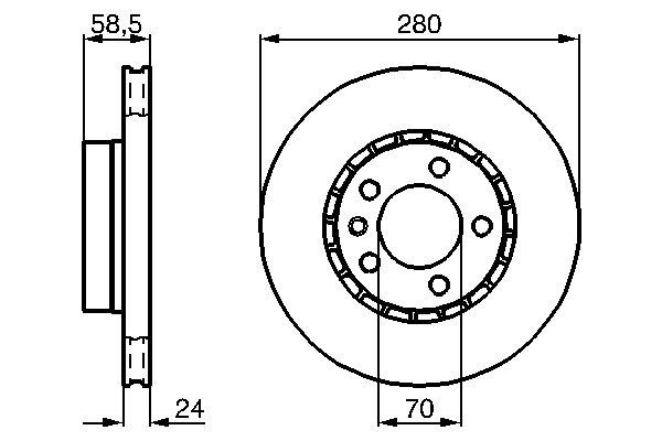 BOSCH Első féktárcsa 0986478326_BOSCH